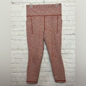 Athleta Red Patterned Leggings